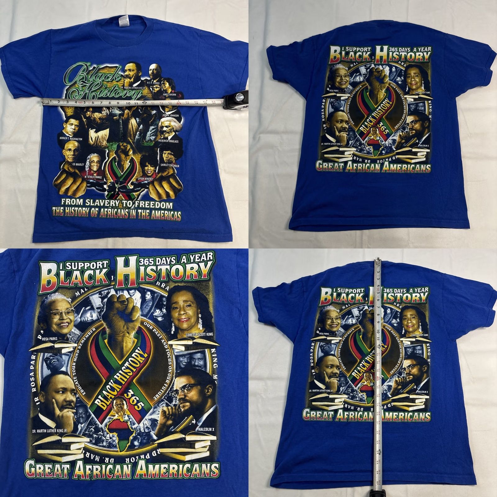 Vintage VINTAGE Blue Shirt Size Medium African Americans Black History rap Tee Style Mens Size US M / EU 48-50 / 2 - 8 Thumbnail