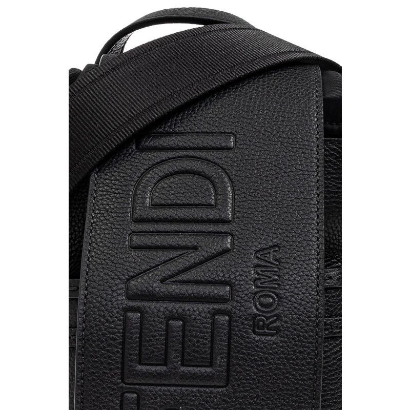 Fendi o1s1wg110526 Fendi Roma Leather Fendi Strike Mini in Black Size ONE SIZE - 5 Thumbnail