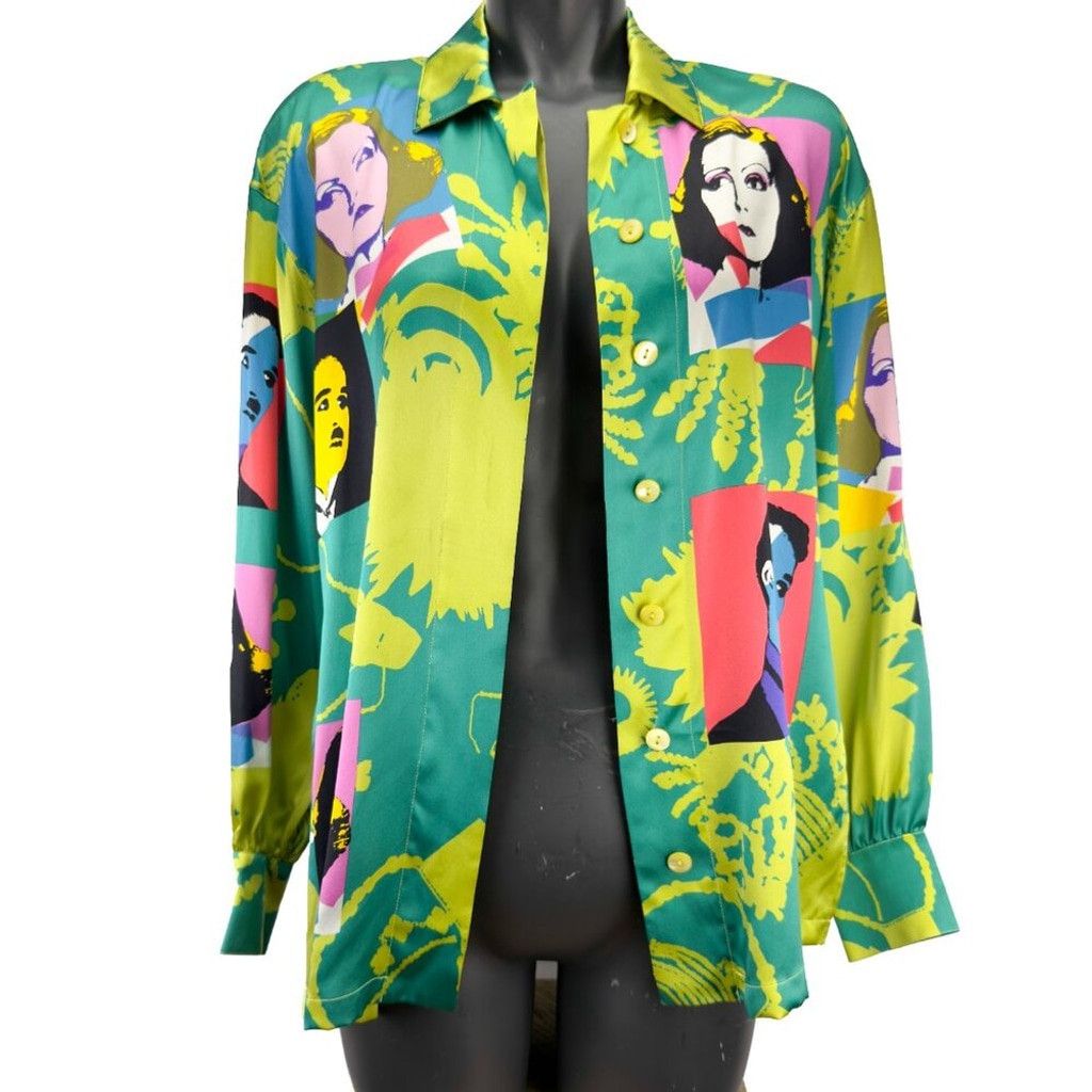 Escada ESCADA Margaretha Ley Pop Art Chaplin Garbo Multi Blouse 36 Size XS / US 0-2 / IT 36-38 - 3 Thumbnail