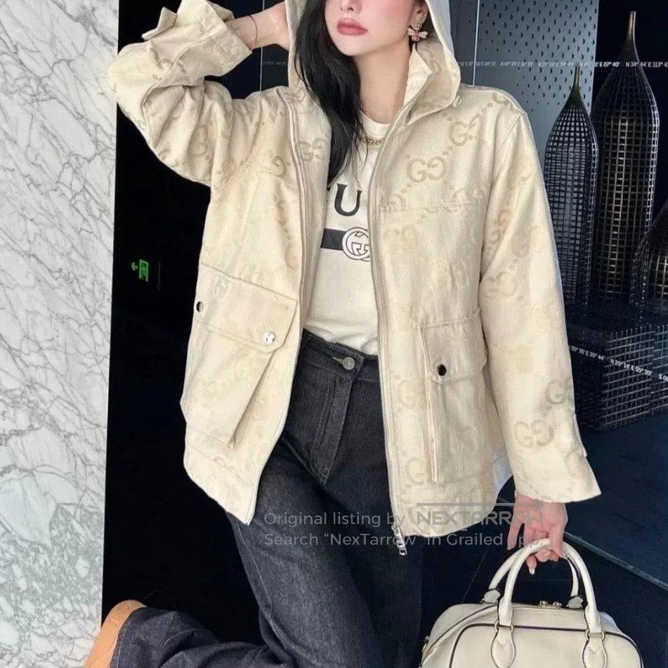 Gucci gucci all-over double g hooded jacket. Size S / US 4 / IT 40 - 1 Thumbnail