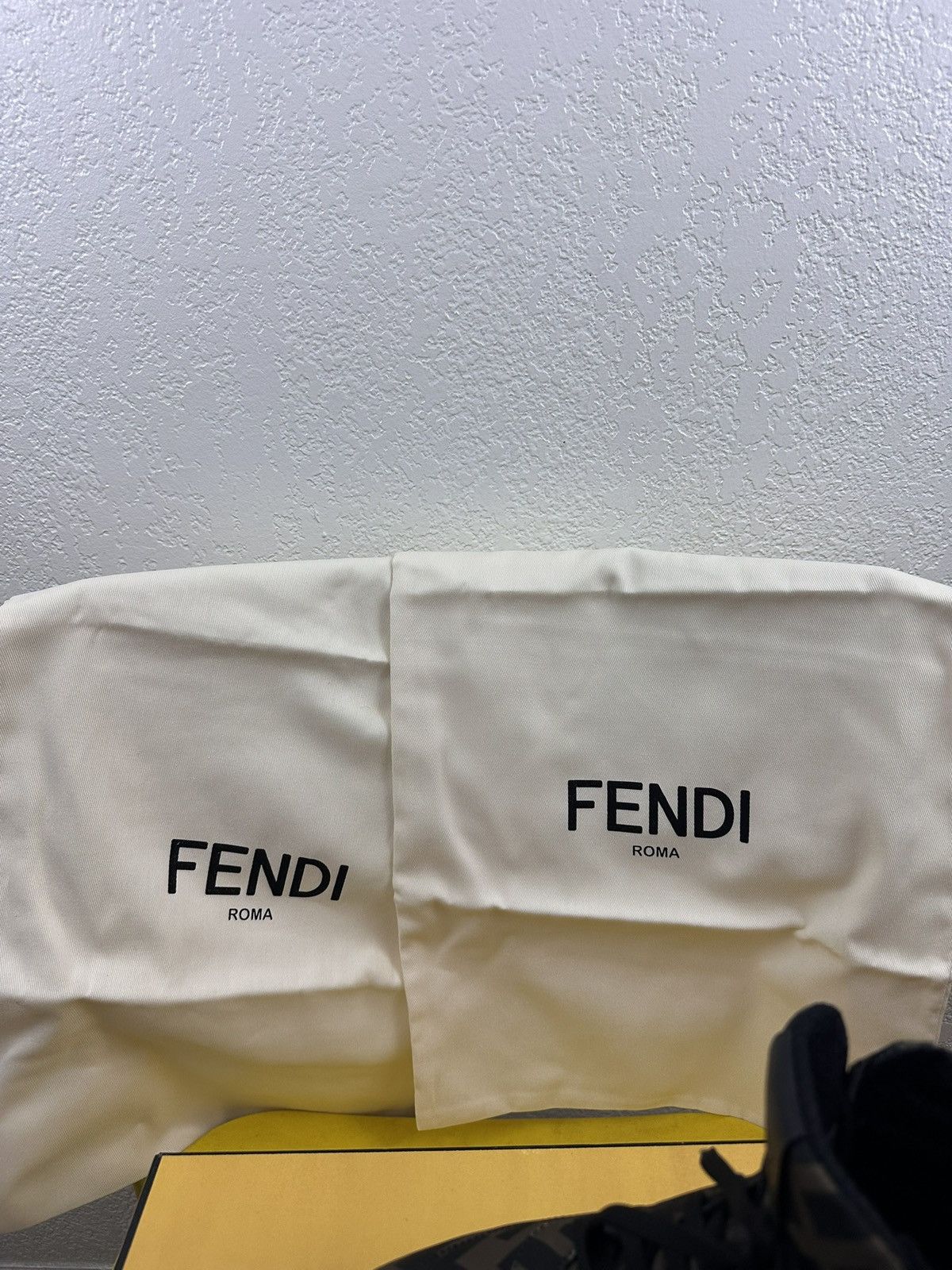 Fendi Fendi FF High-Top Sneakers Nylon + Nappa Leather – Size 38 Size US 8 / IT 38 - 10 Thumbnail