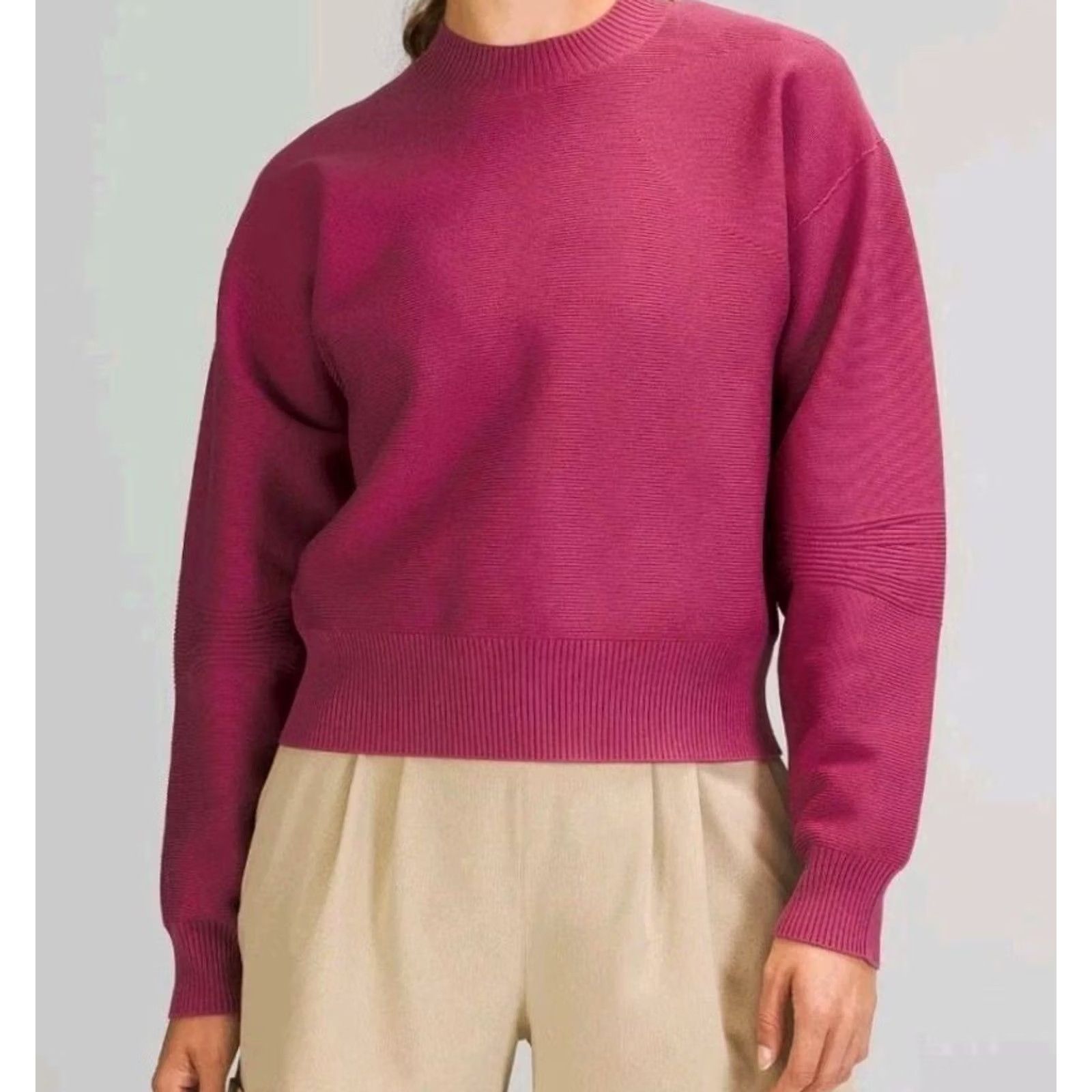 Lululemon Lululemon All Around Crewneck Recycled Nylon Sweater Pink Size L Women Knit Pullover Size L / US 10 / IT 46 - 5 Thumbnail