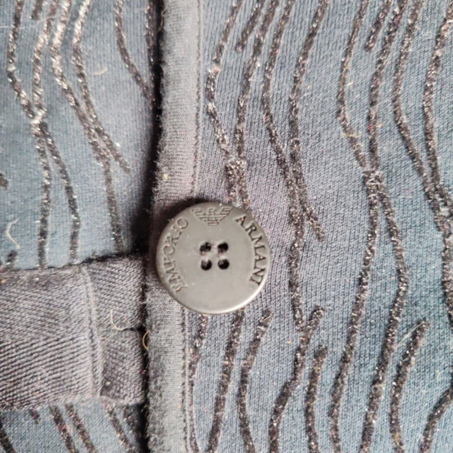 Emporio Armani Emporio Armani Embroidered Asymmetric Button Jacket, 2000s Size US L / EU 52-54 / 3 - 4 Thumbnail