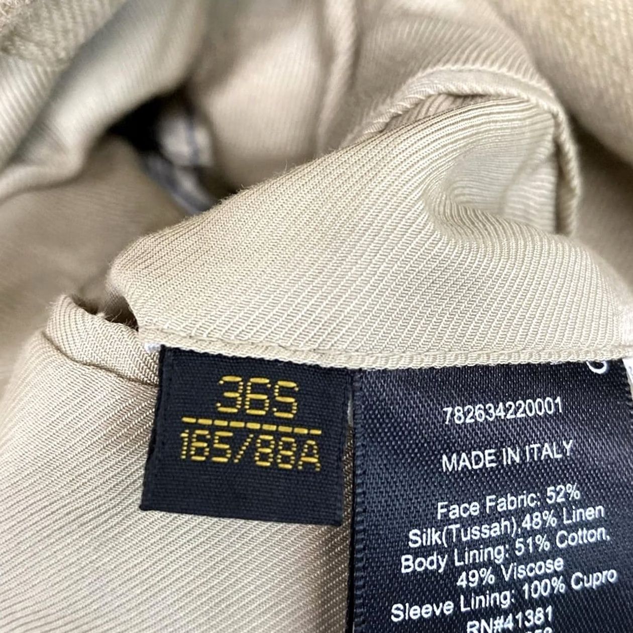 Ralph Lauren RRL Ralph Lauren Silk Linen Jacket Size 36S Beige 3Buttoned good condition Used Mens Size US XXS / EU 40 - 5 Thumbnail