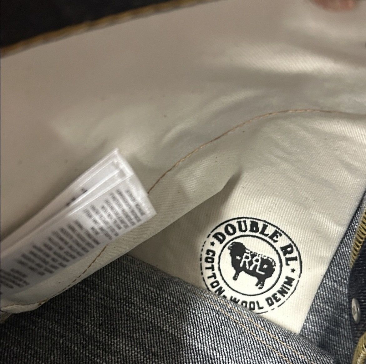 RRL Ralph Lauren RIGID LIMITED EDITION 12oz SELVEDGE WOOL COTTON DENIM 29x30 Size US 29 - 6 Thumbnail