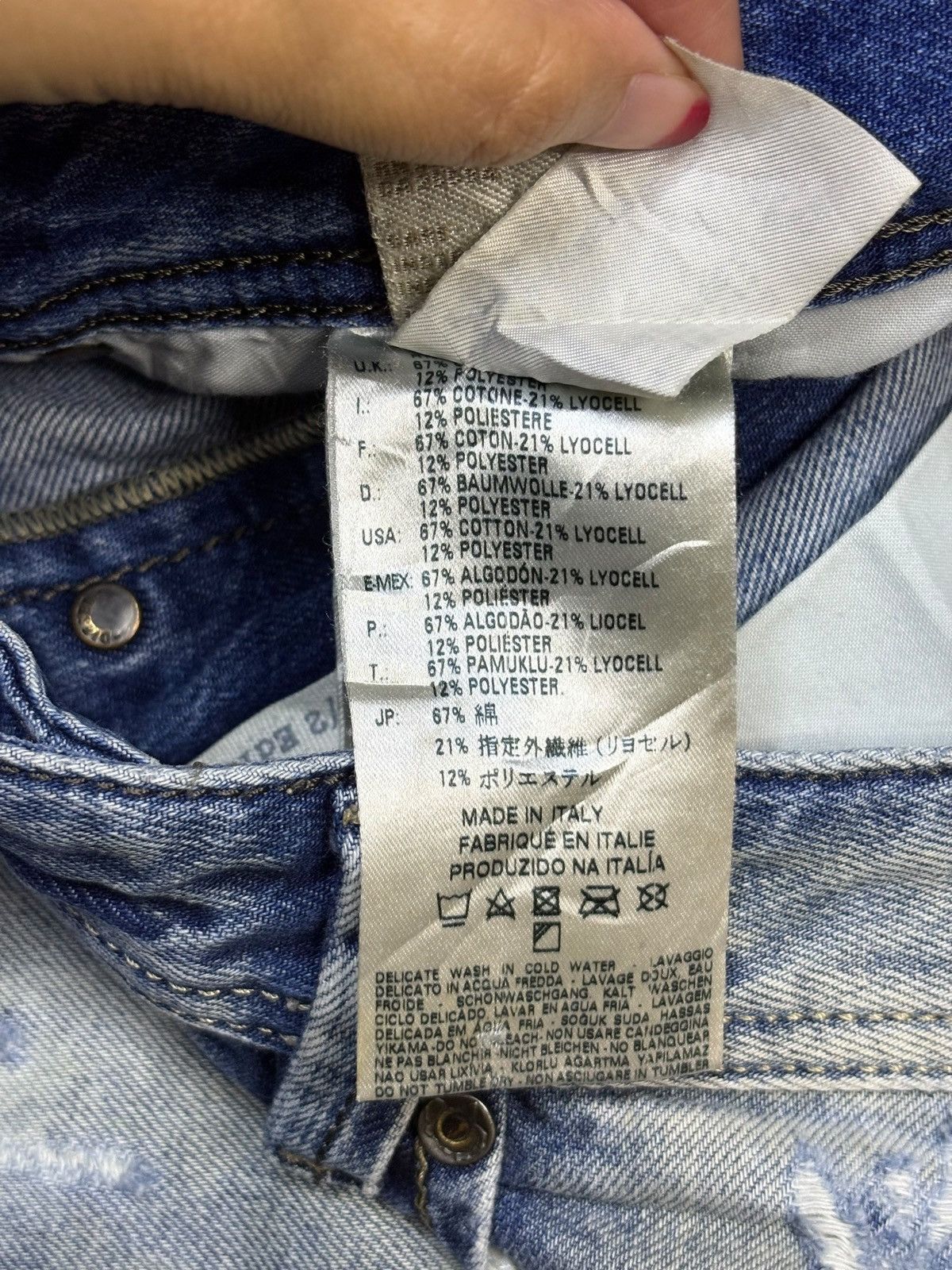 Diesel × Diesel Black Gold Vintage Italy Diesel Blue Eyecons 2013/2 Edition Jeans Size US 33 - 11 Thumbnail