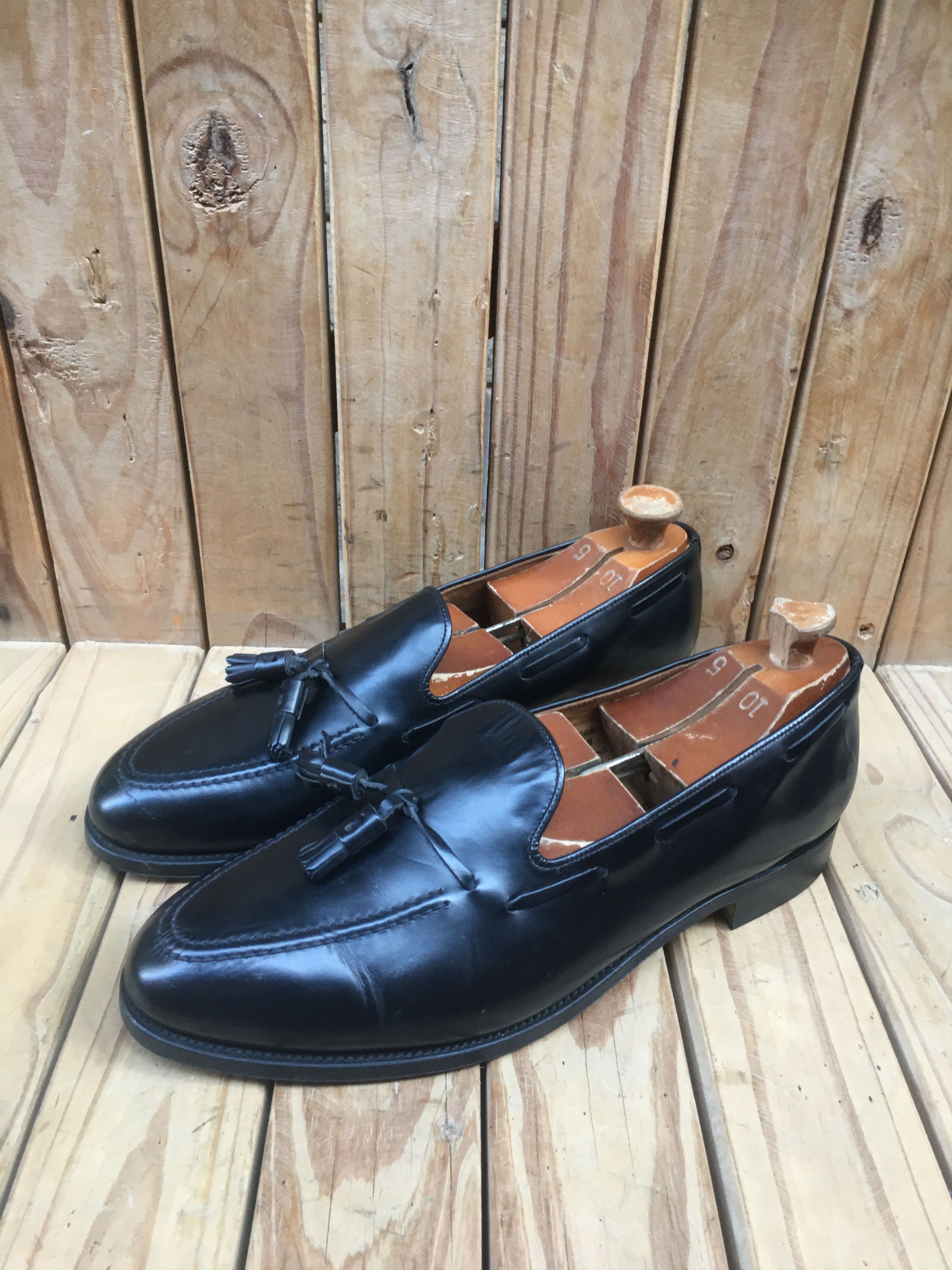 Alfred Sargent Alfred Sargent black Slip On Tassled Loafers Size US 12 Size US 12 / EU 45 - 1 Thumbnail