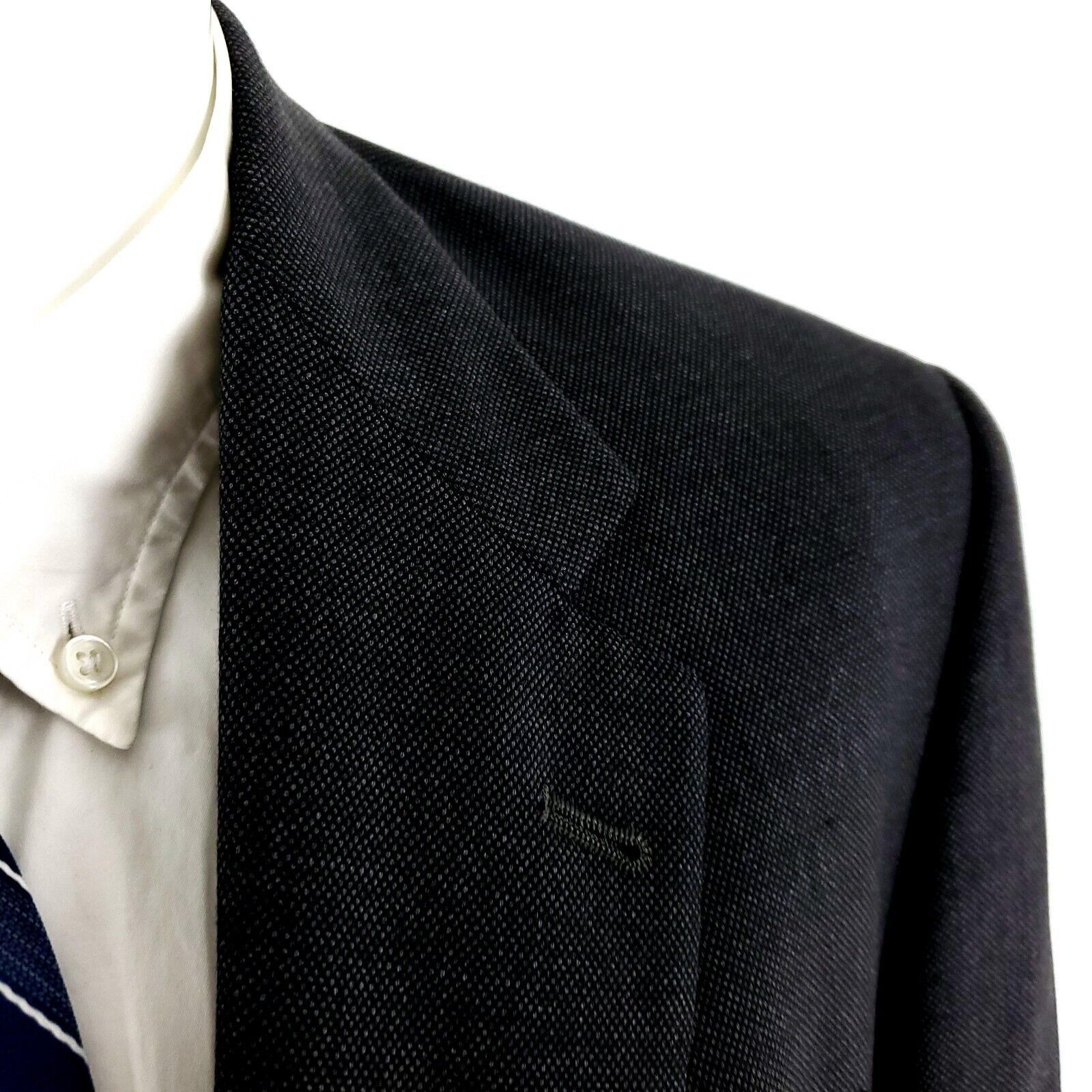 Hart Schaffner Marx Hart Schaffner Marx Nordstrom Wool Blazer 40R Gray Birdseye Size 40R - 2 Thumbnail