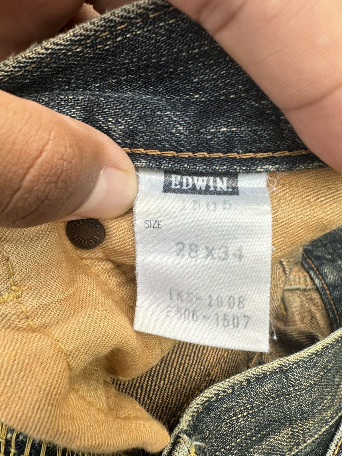 Edwin 👹Vintage THRASHED EDWIN 505 Baggy Jeans Size US 28 / EU 44 - 13 Thumbnail