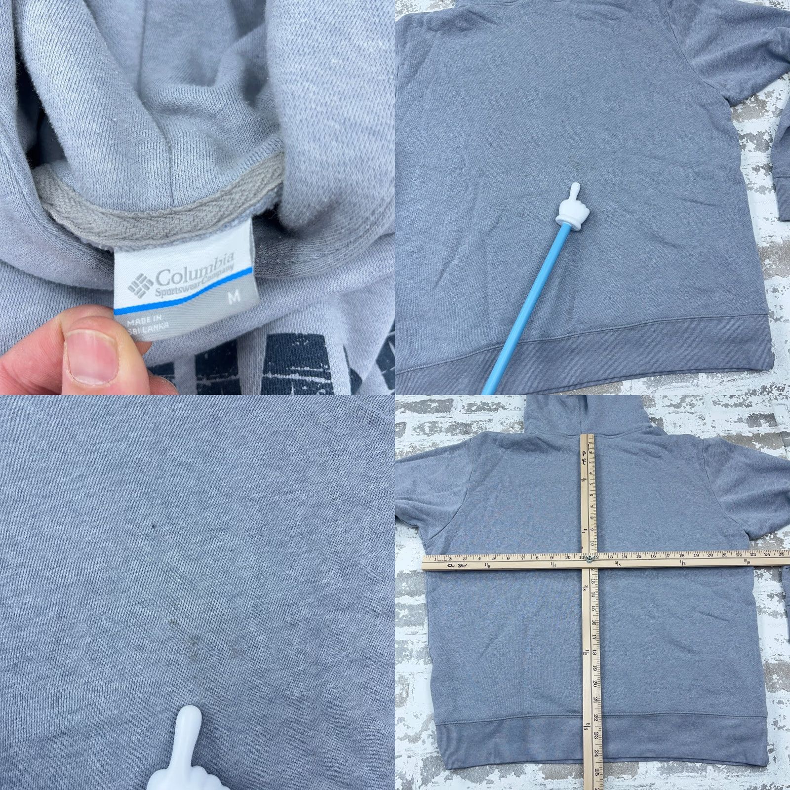 Spell Columbia Hoodie Men Medium Gray Sweatshirt Sweater Hiking Outdoor Logo Hooded Pocket All Seasons Fleece Cotton Blend Size US M / EU 48-50 / 2 - 8 Thumbnail