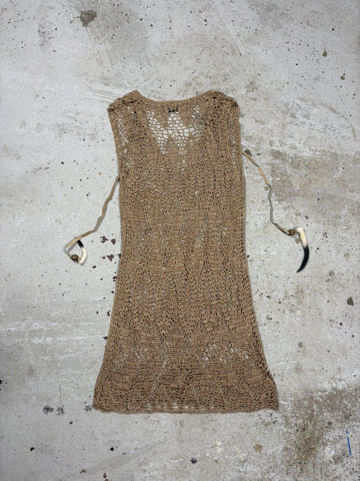 Dolce & Gabbana Rare SS 1997 Dolce & Gabbana Sheer Knit Crochet Mini Dress Size S / US 4 / IT 40 - 2 Thumbnail