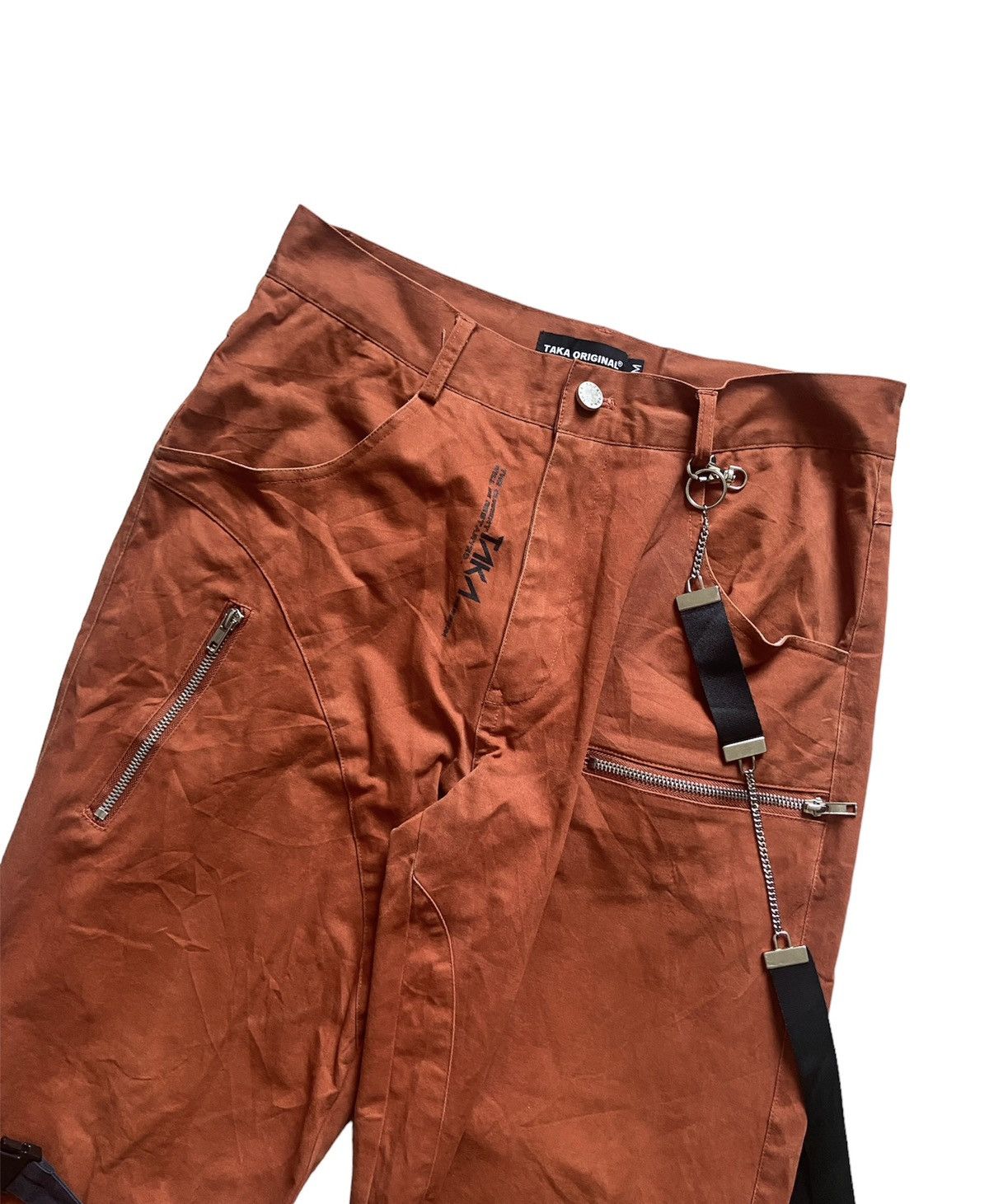 Japanese Brand × Seditionaries Chain Bondage Zipper Baggy Zipper Flare By Taka Pants Size US 32 / EU 48 - 3 Thumbnail