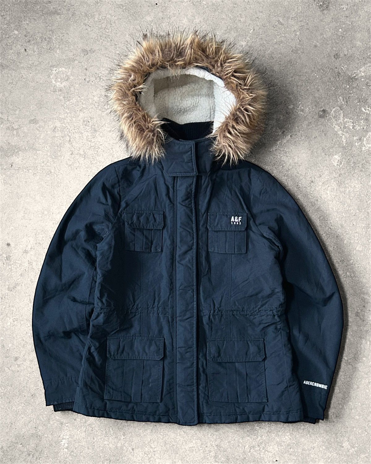 Abercrombie & Fitch Abercrombie Parka Sherpa Fur Hoodie Jacket i6w9 style Size L / US 10 / IT 46 - 1 Thumbnail