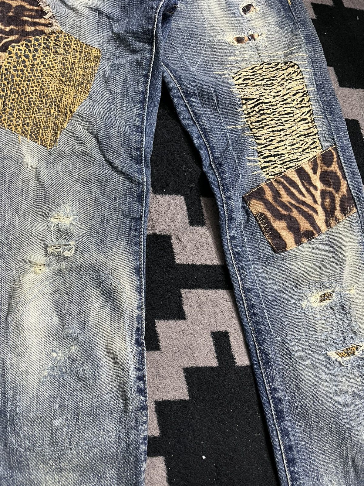 Denim & Supply Ralph Lauren Denim & supply sashiko patch leopard distressed jeans Size US 26 / EU 42 - 5 Thumbnail