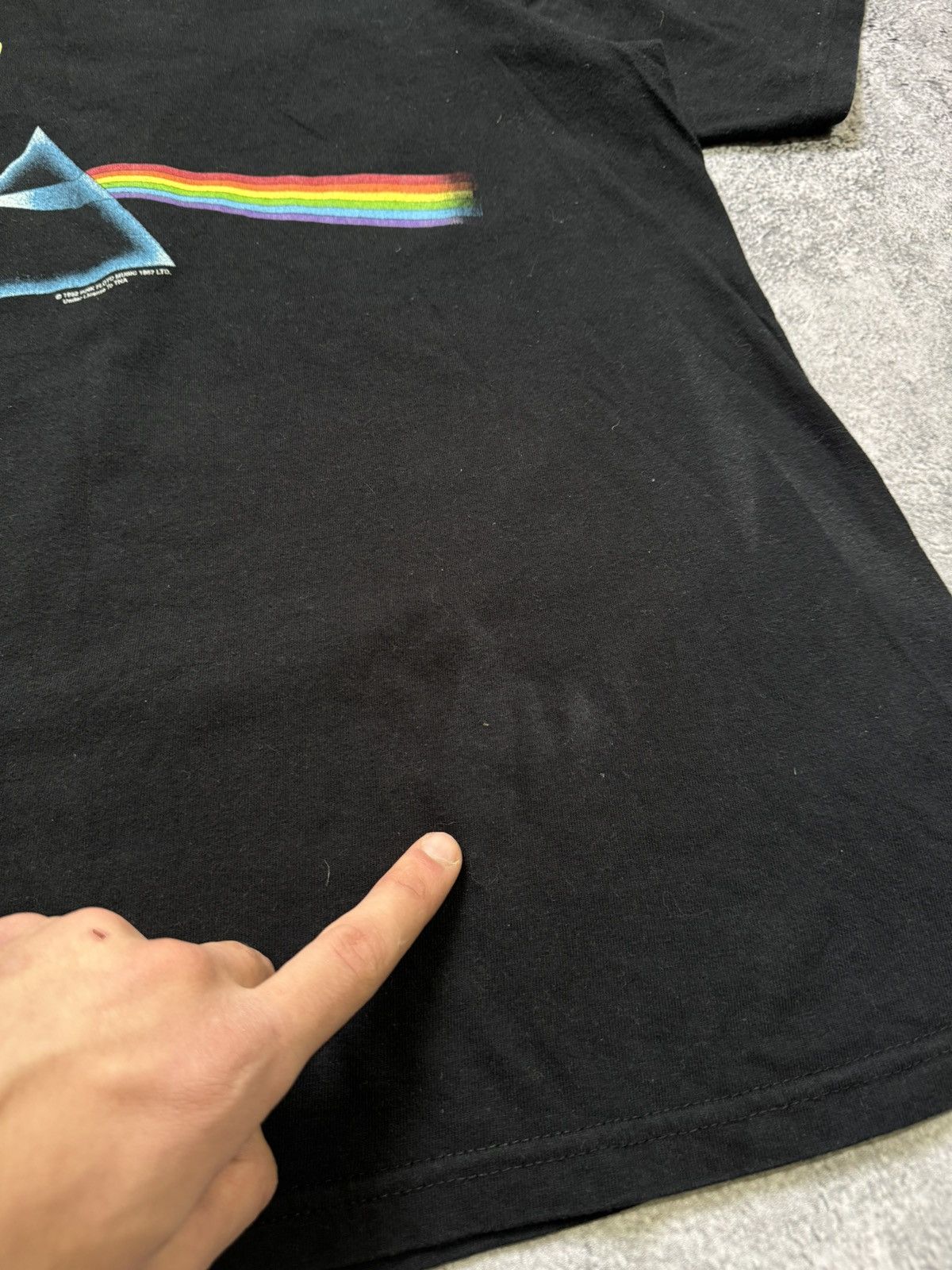 Band Tees × Pink Floyd × Vintage Vintage 1992 PINK FLOYD DARK SIDE OF THE MOON BLACK TEE Size US L / EU 52-54 / 3 - 5 Thumbnail