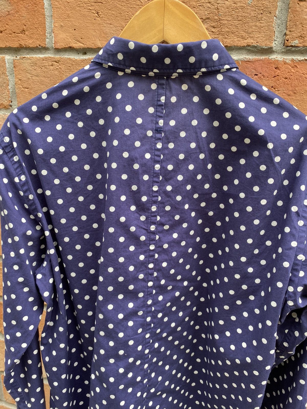 Frapbois FRAPBOIS Blue Long-Sleeve Shirt with White Polka Dots Size XS / US 0-2 / IT 36-38 - 8 Thumbnail