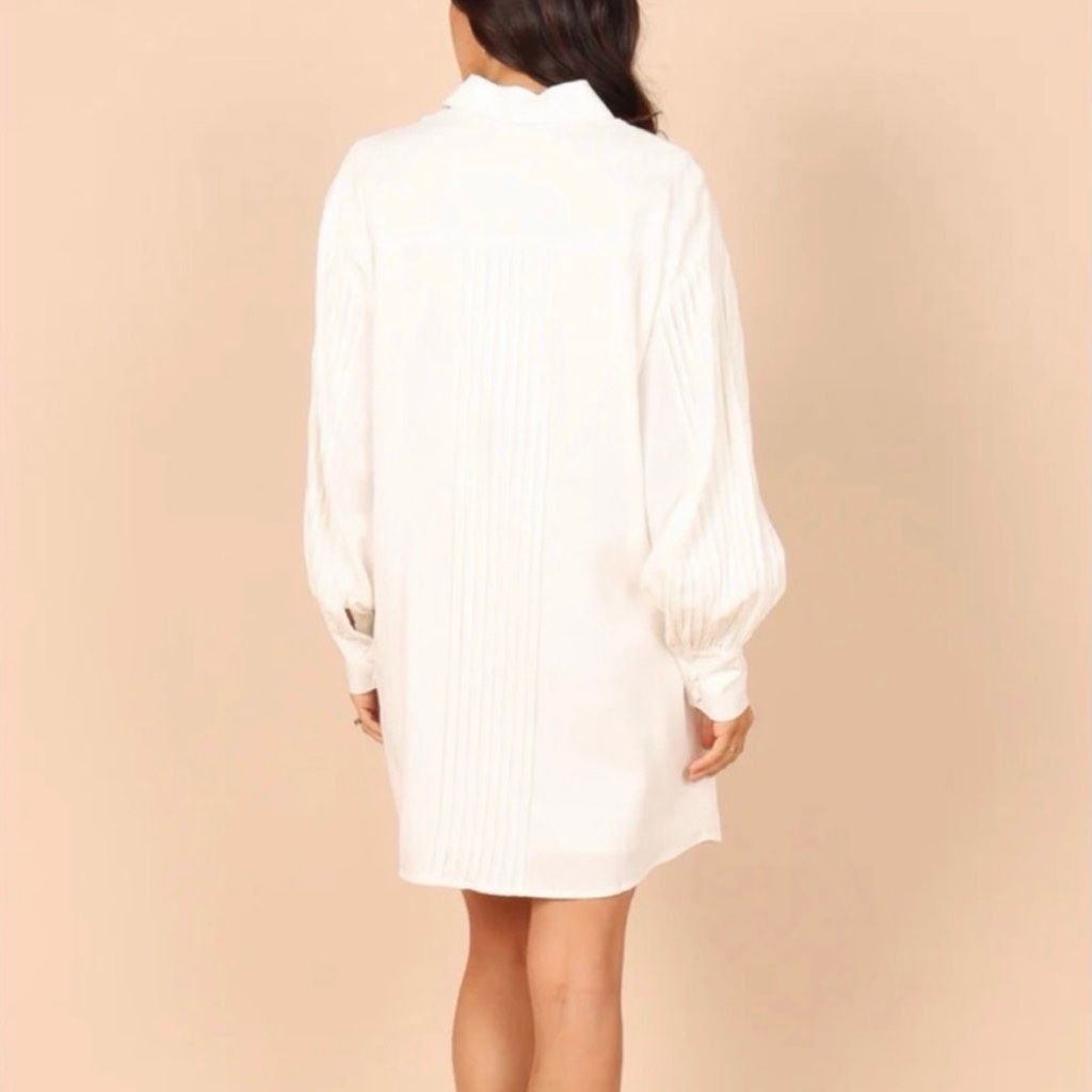 Free People Girl and the Sun White Mia Dress Oversized Boyfriend Button Up Shirt Women’s S Size S / US 4 / IT 40 - 5 Thumbnail