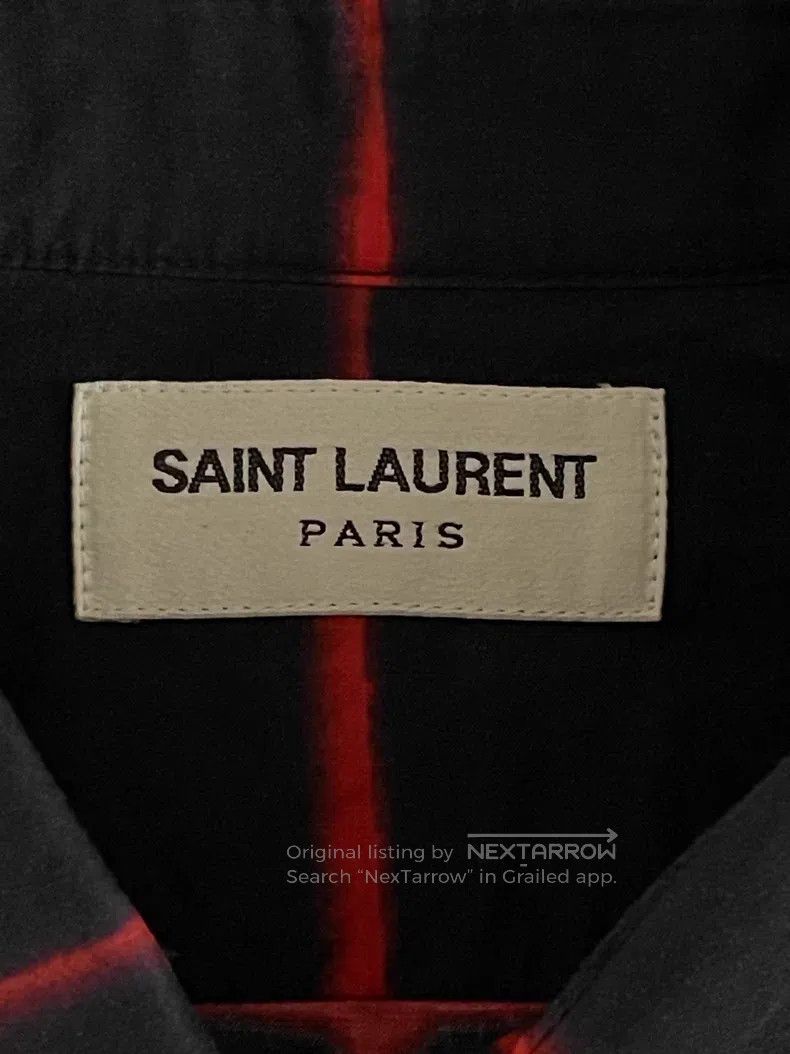Saint Laurent Paris Saint Laurent Paris Black and Red Crossed Checkered Shirt Size US XXS / EU 40 - 4 Thumbnail