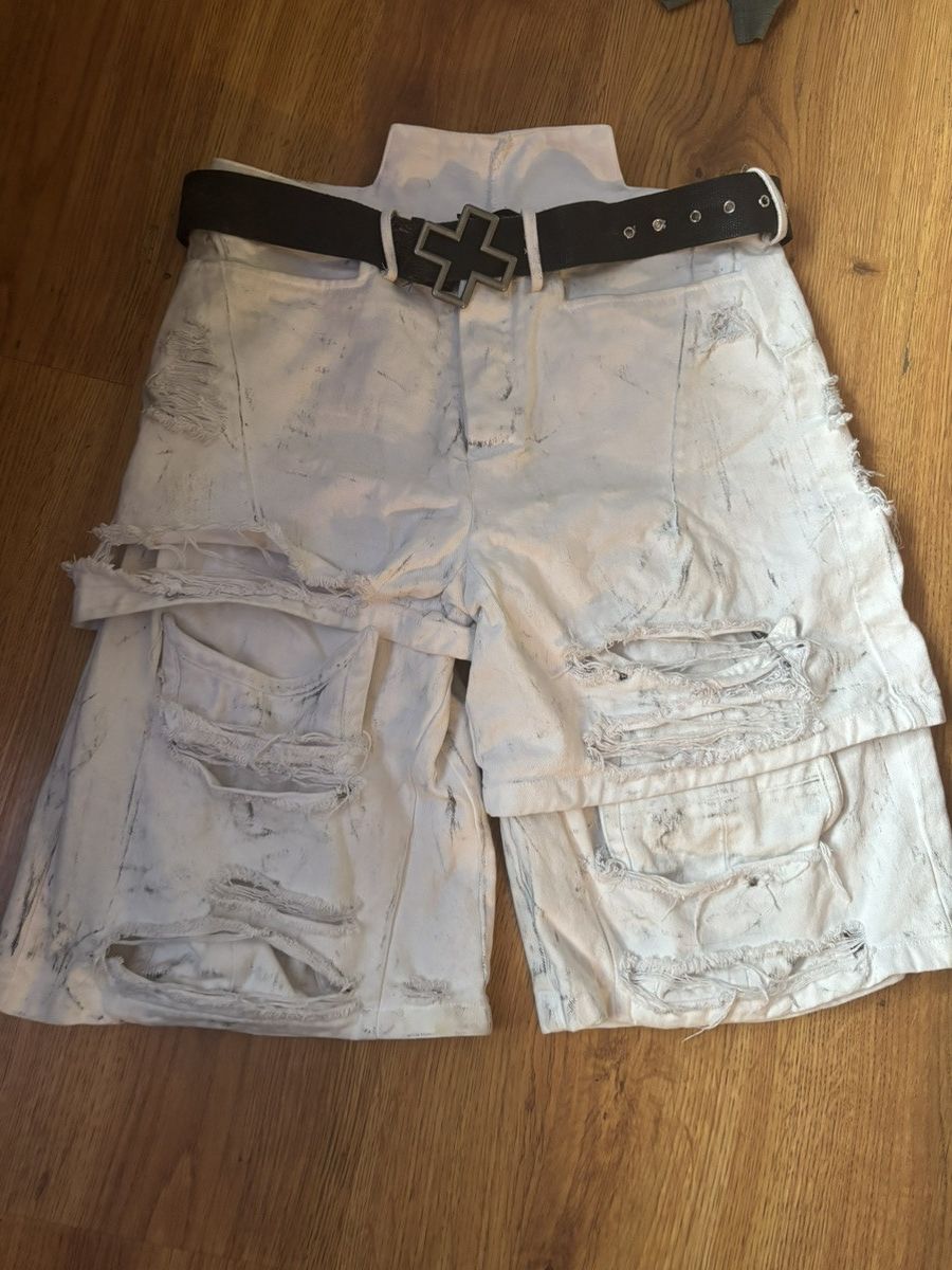 Ranger Cartel Ranger cartel double layered distressed shorts w belt Size US 32 / EU 48 - 1 Thumbnail