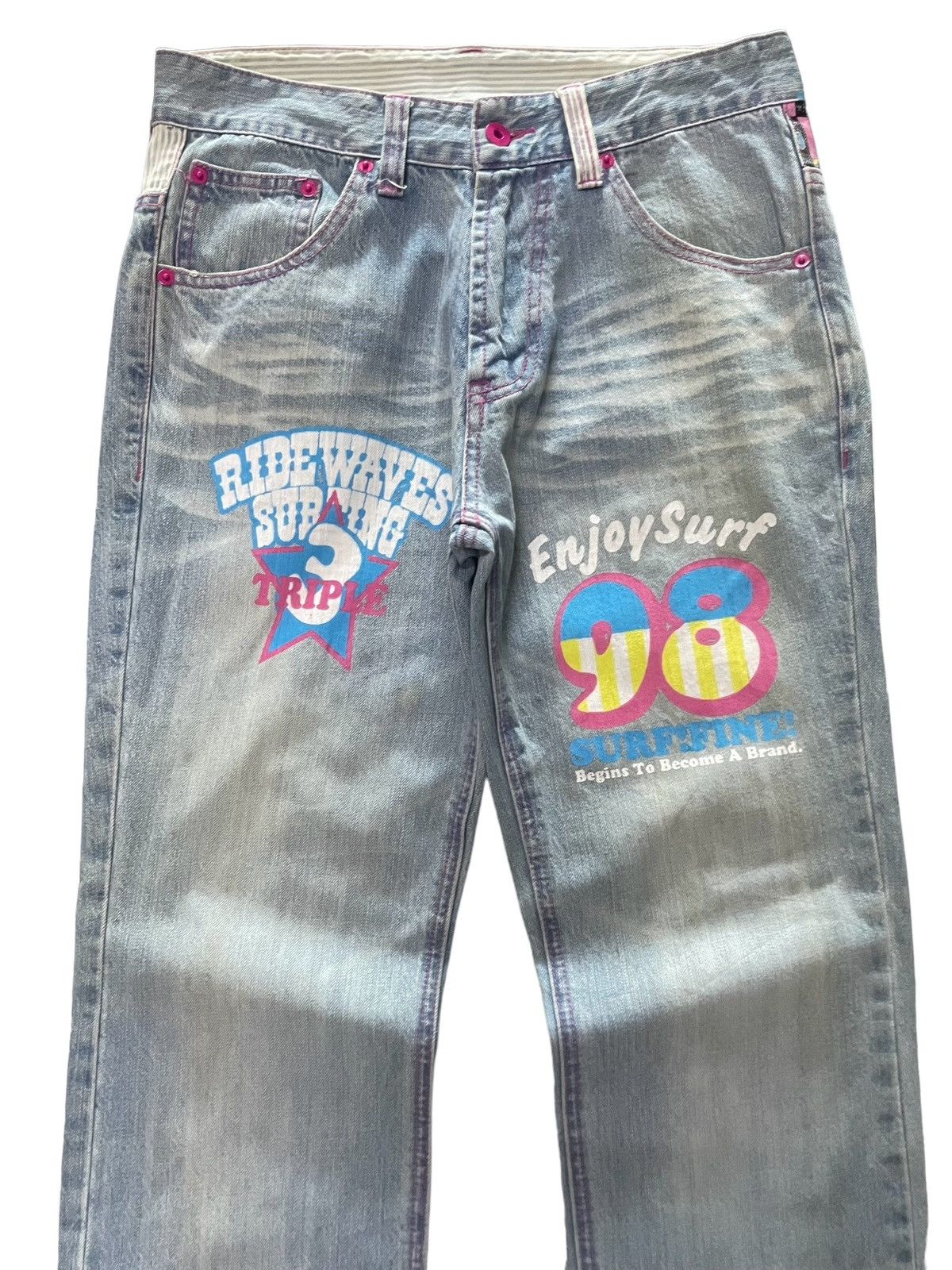 Hysteric Glamour Clone Devgru Japan ❤️ Surf sick printed denim pants Size US 30 / EU 46 - 8 Thumbnail