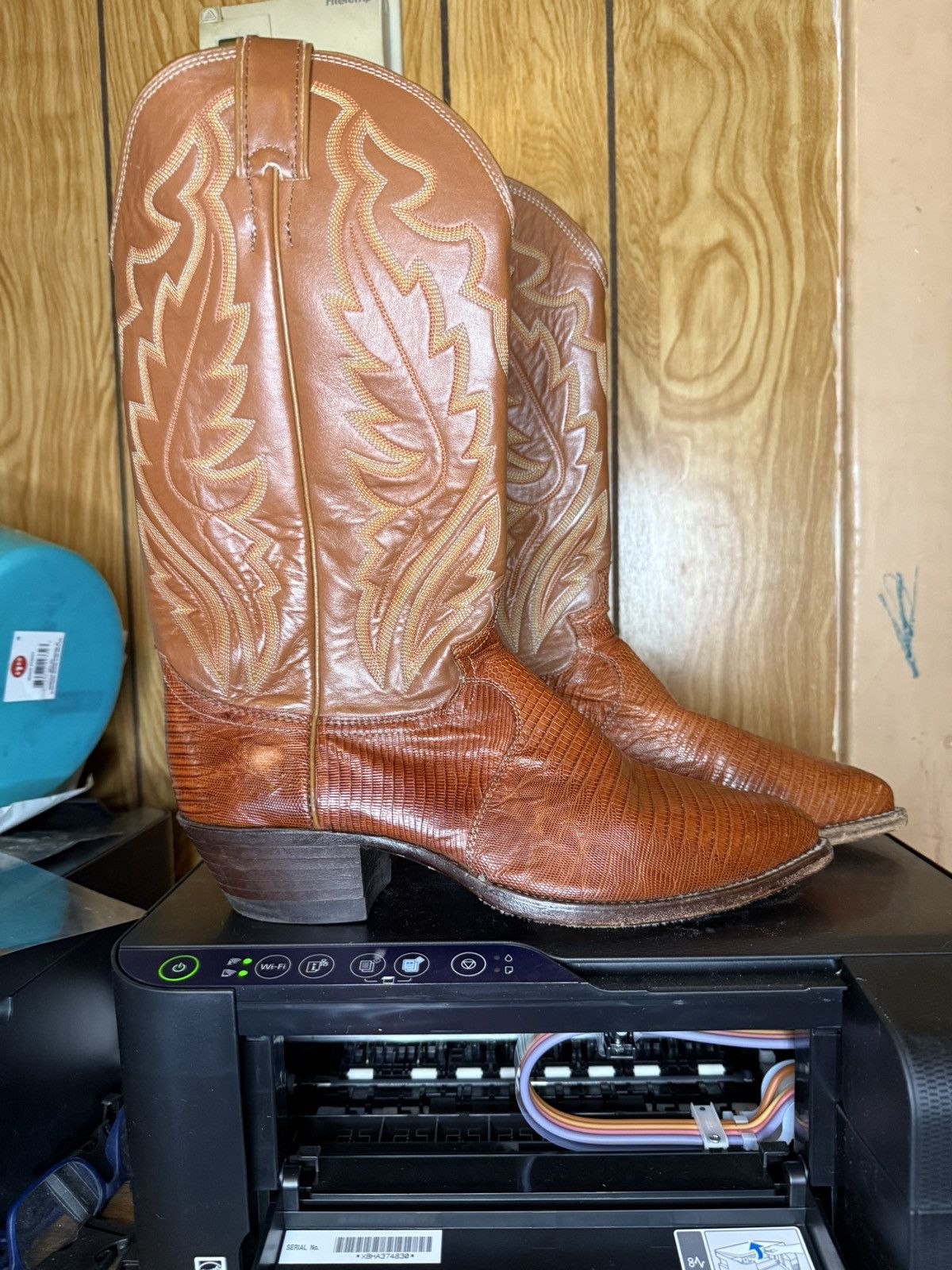 Justin Boots Justin brown lizard boot Size US 7.5 / EU 40-41 - 1 Thumbnail