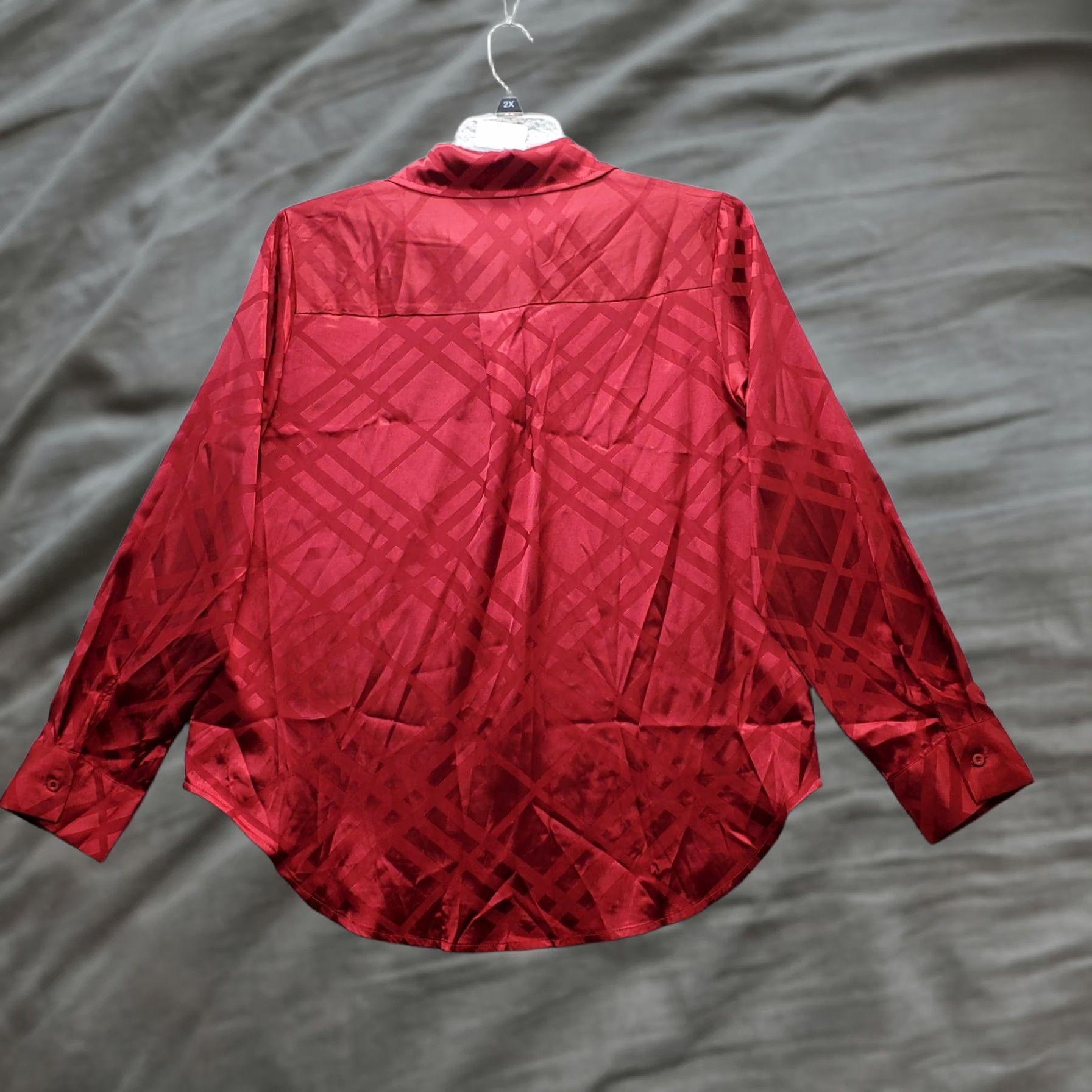 Vintage BTFBM Shirt Womens Size L Red Plaid Long Sleeve Collared Button Up Size L / US 10 / IT 46 - 1 Thumbnail