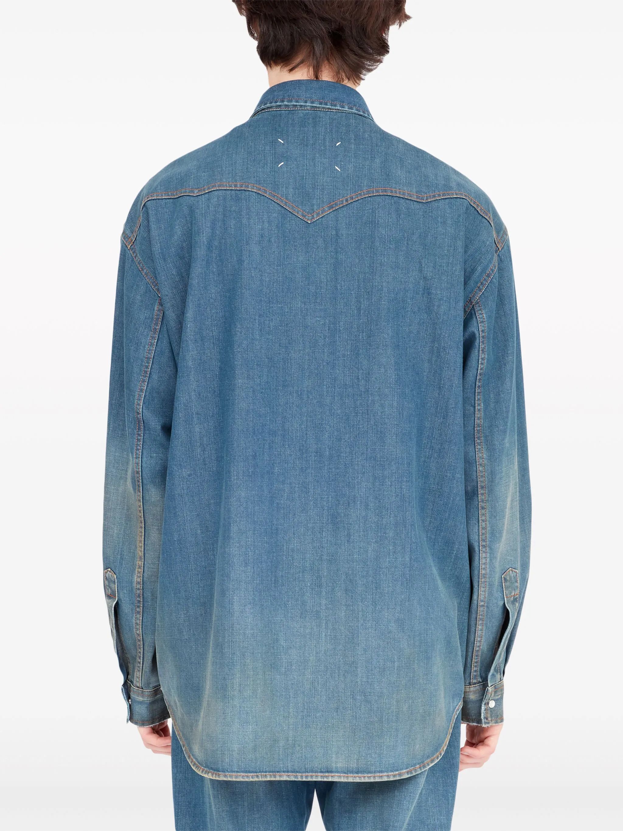 Maison Margiela oc11z0925 Denim Shirt in Blue Size US M / EU 48-50 / 2 - 5 Thumbnail