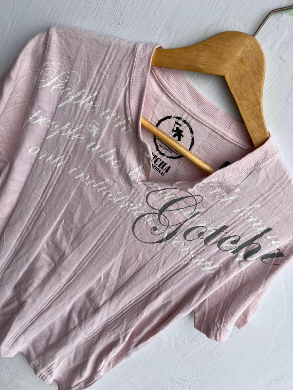 Japanese Brand Surf Gotcha Pink Poem Tee Size US S / EU 44-46 / 1 - 2 Thumbnail