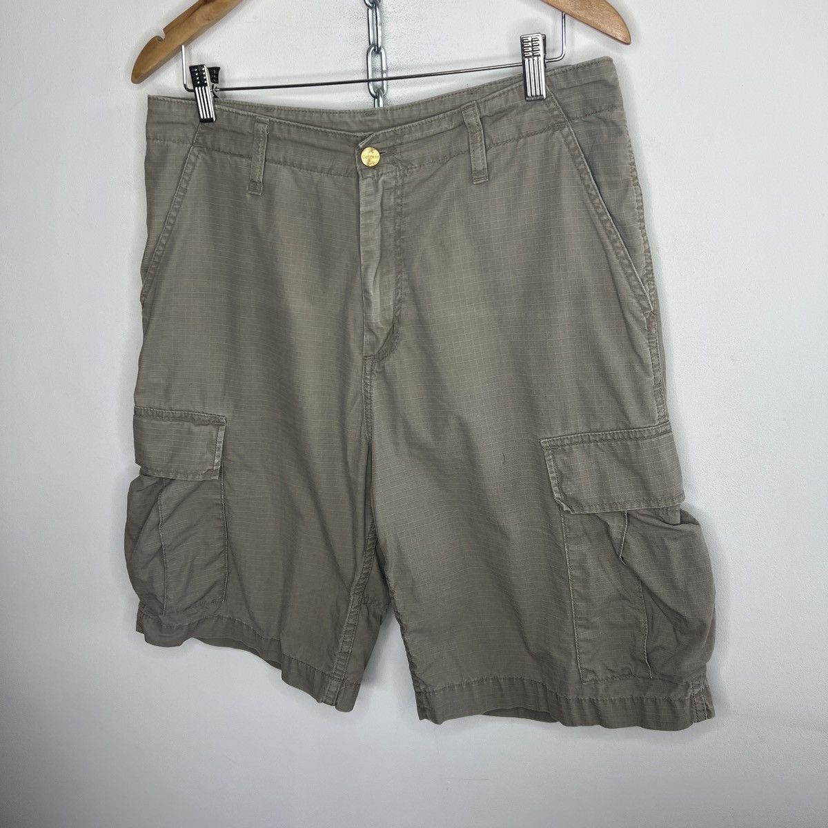 Carhartt Essential Vintage Y2K Carhartt Workwear Cargo Shorts Skater Size US 34 / EU 50 - 2 Thumbnail
