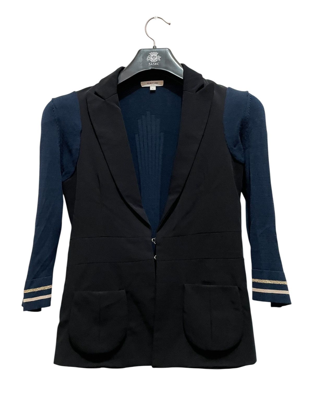 Helmut Lang HELMUT LANG BLAZER KNIT Size L / US 10 / IT 46 - 2 Thumbnail