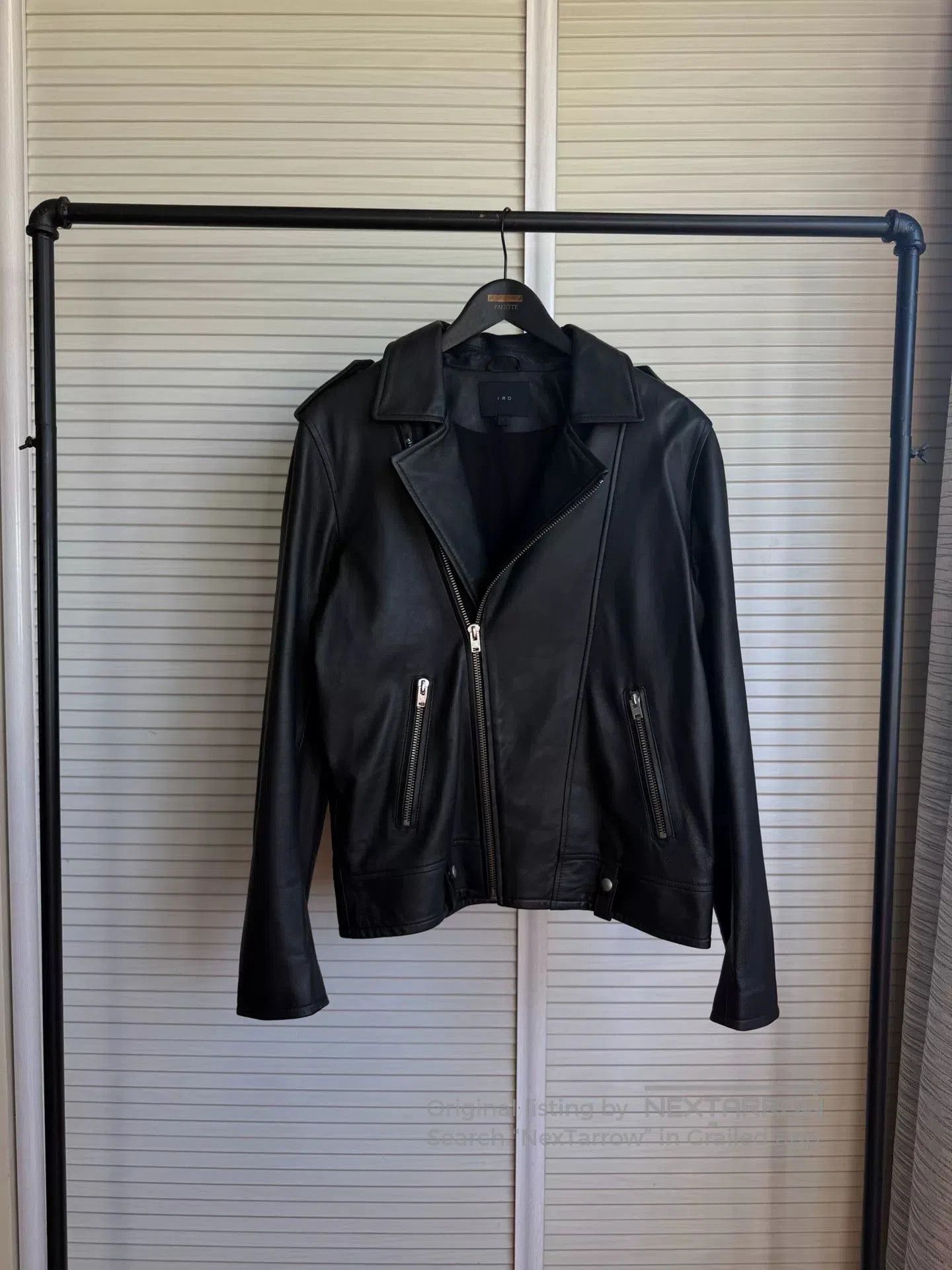 IRO Lambskin Leather Motorcycle Jacket.