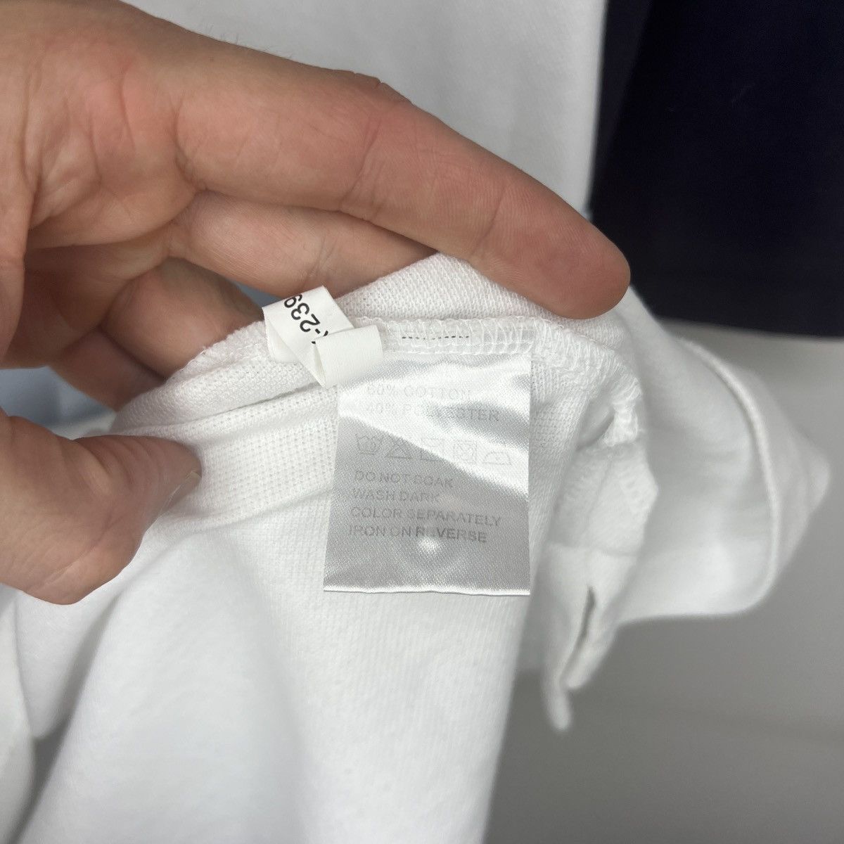 Yves Saint Laurent Yves Saint Laurent YSL White Navy Polo Shirt Tshirt Tee Size US XL / EU 56 / 4 - 6 Thumbnail