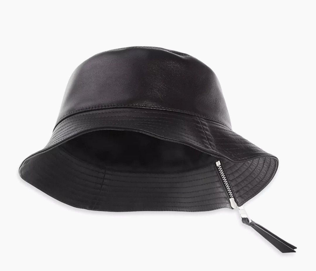 Loewe LOEWE Leather Logo Bucket Hat Size ONE SIZE - 3 Thumbnail