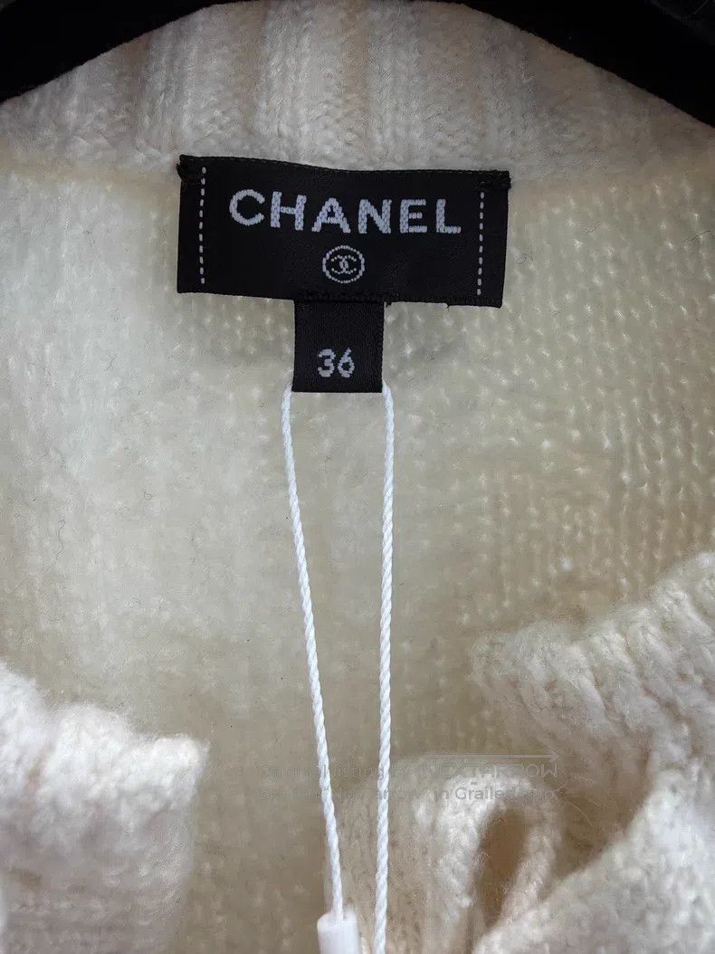Chanel Chanel Beige bow cashmere cardigan coat Size XS / US 0-2 / IT 36-38 - 4 Thumbnail