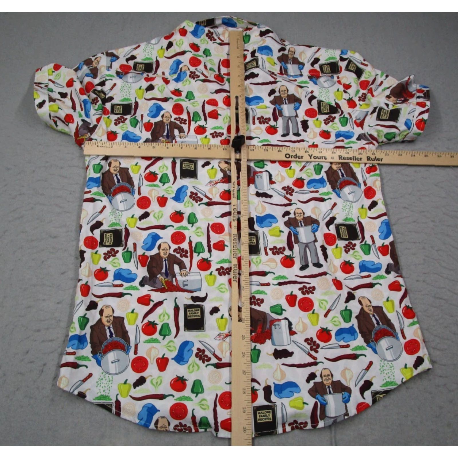 Vintage RSVLTS x Office Shirt Mens Large White Button Up AOP Kevin Chili Kunuflex Size US L / EU 52-54 / 3 - 6 Thumbnail