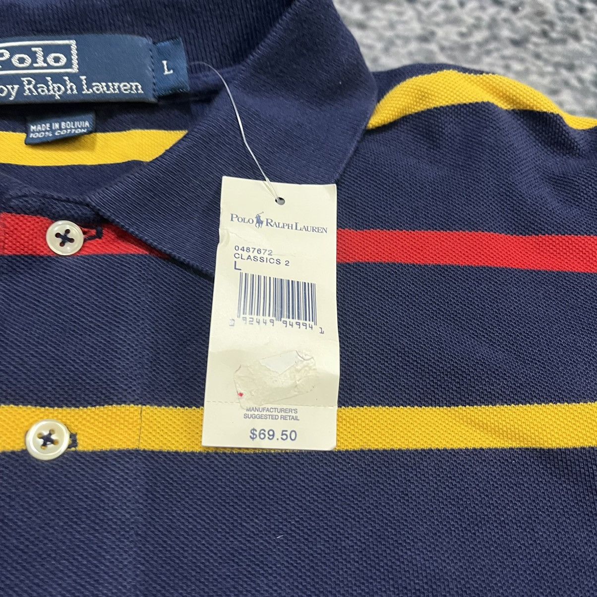 Polo Ralph Lauren Vintage Polo Ralph Lauren Striped Longsleeve Polo Shirt NEW Size US L / EU 52-54 / 3 - 5 Thumbnail