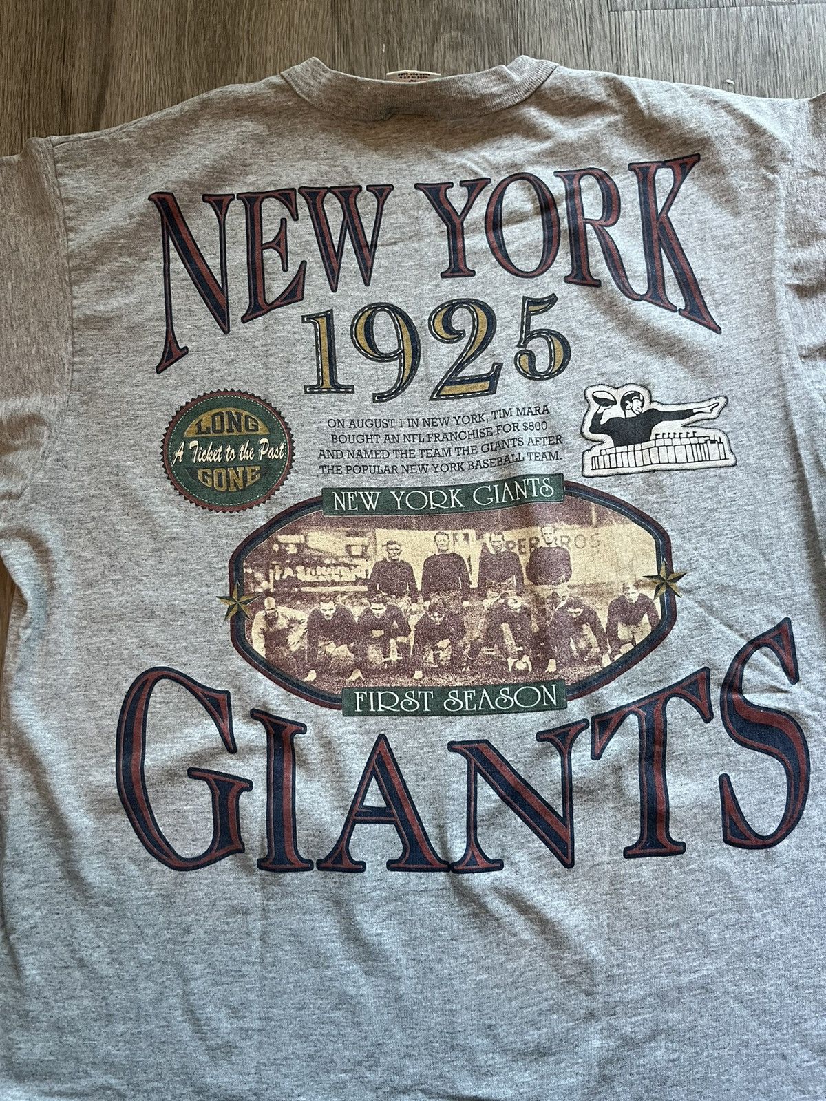 Vintage long gone 1986 new york giants t shirt aop Size US XL / EU 56 / 4 - 10 Thumbnail