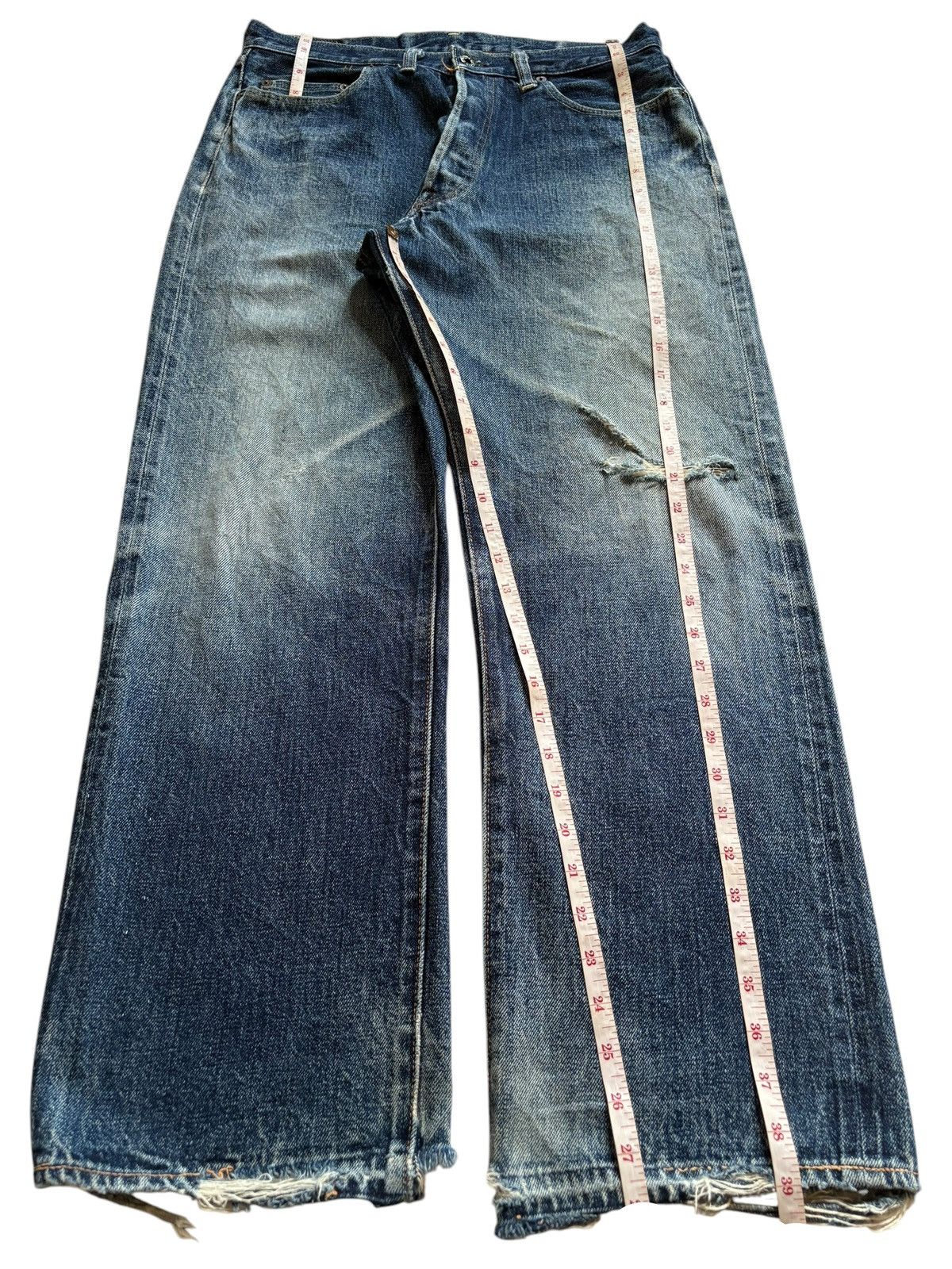 Denime Vintage Denime Selvedge Mud Wash Loose Baggy Jeans Size US 31 - 14 Thumbnail