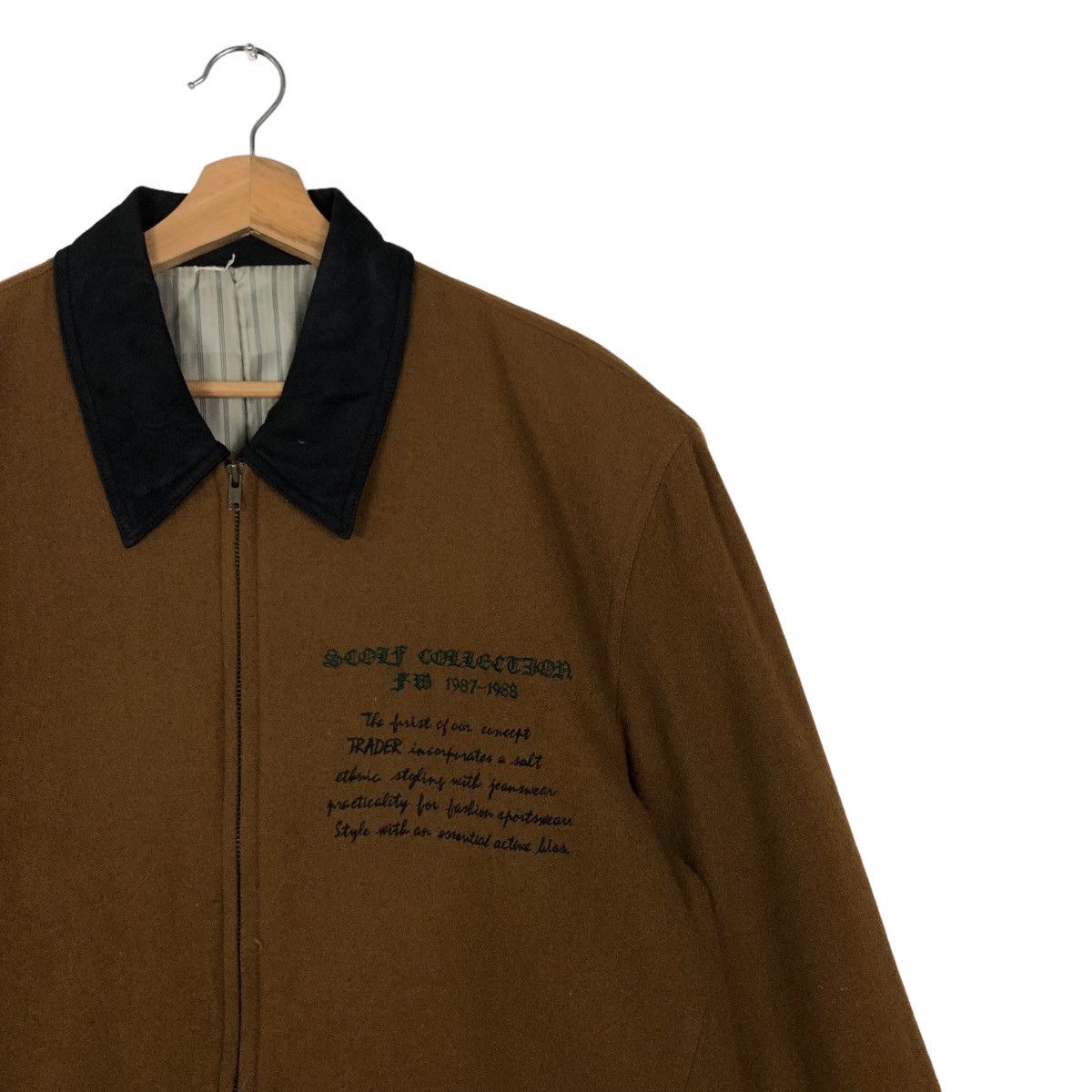 Japanese Brand 🔥90’s Wool Bomber Jacket Scolf For Men Issey Miyake Size US M / EU 48-50 / 2 - 5 Thumbnail