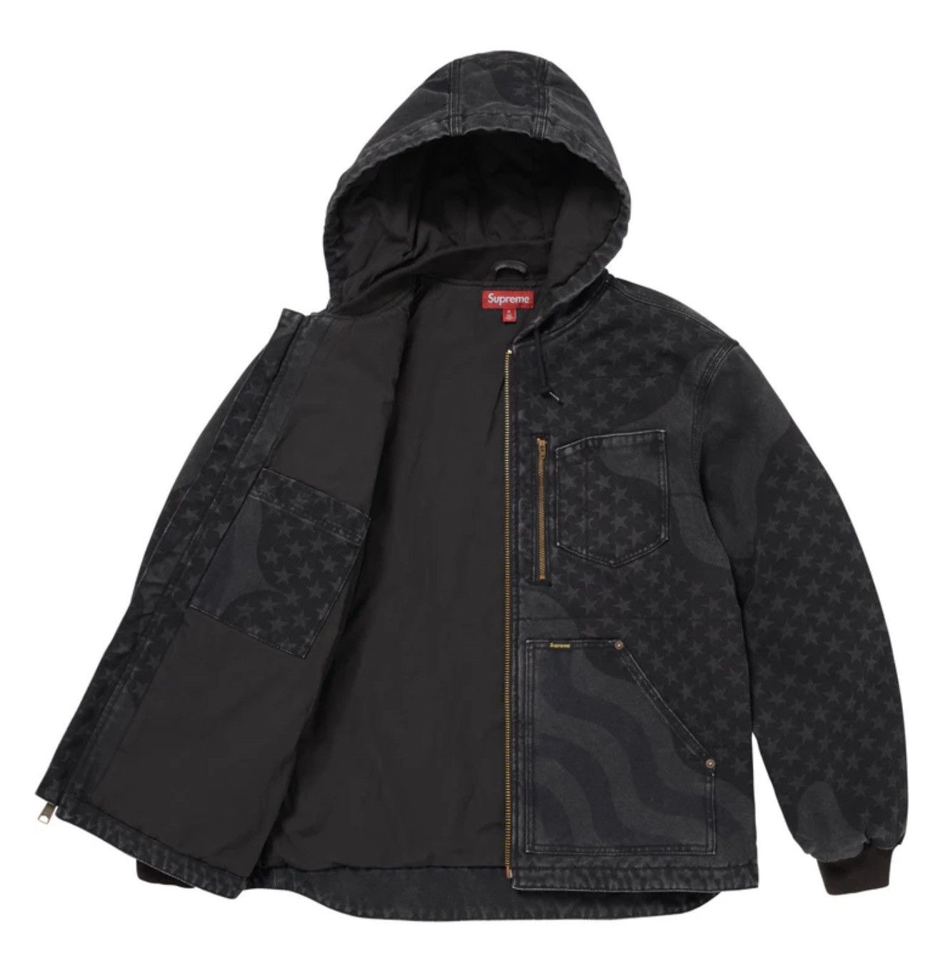 Supreme supreme black quilted flag jacket Size US M / EU 48-50 / 2 - 3 Thumbnail