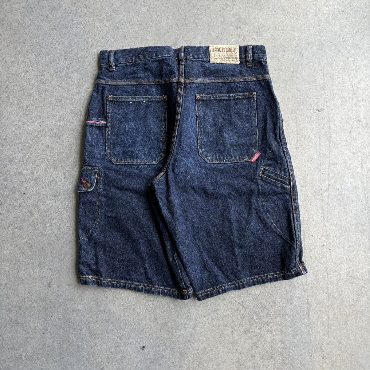 Fubu Vintage Y2K Fubu Jorts Dark Indigo Denim Heavy Baggy 36 Size US 38 / EU 54 - 9 Thumbnail