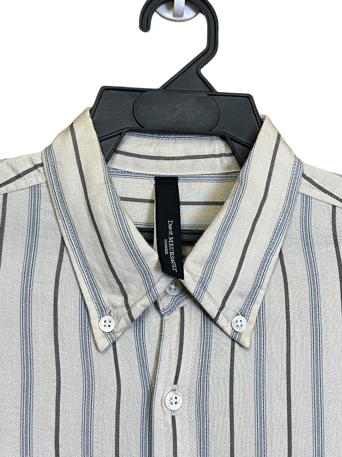 Davit Meursault Japan GRAIL🔥DAVID MEURSAULT JAPAN RAYON STRIPED BUTTON UPS SHIRT Size US M / EU 48-50 / 2 - 3 Thumbnail