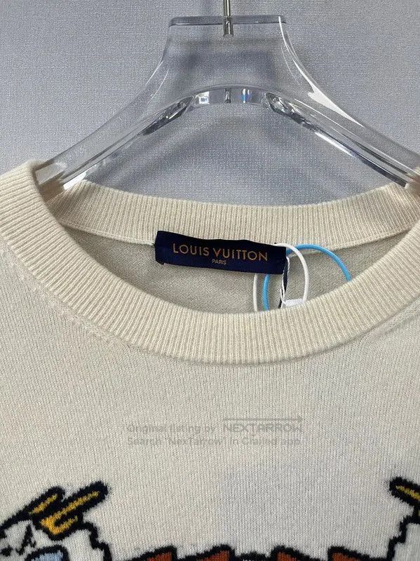 Louis Vuitton Louis Vuitton Men's Cream Cashmere Sweater . Size US XXL / EU 58 / 5 - 4 Thumbnail