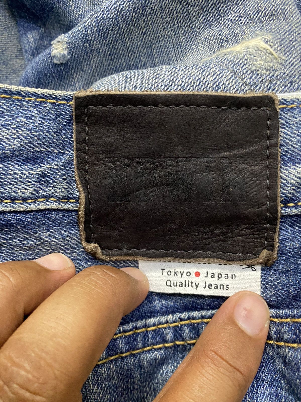 Edwin × Kapital EDWIN BLACK LABEL DISTRESS DESIGN GRUNGE STYLE Size US 30 / EU 46 - 7 Thumbnail