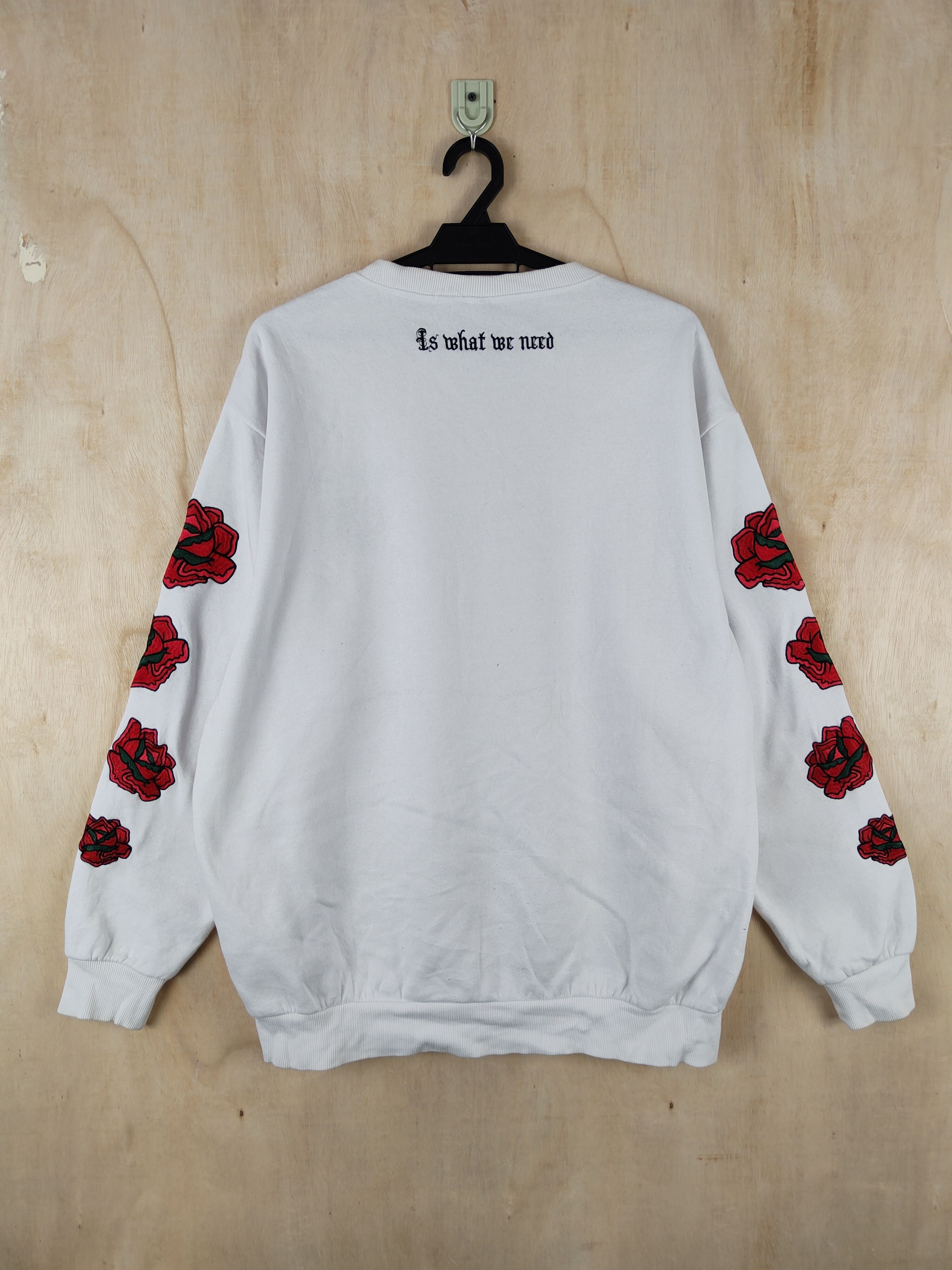 Japanese Brand Japan criticism White Flowers Sweatshirts #S2634 Size US L / EU 52-54 / 3 - 8 Thumbnail
