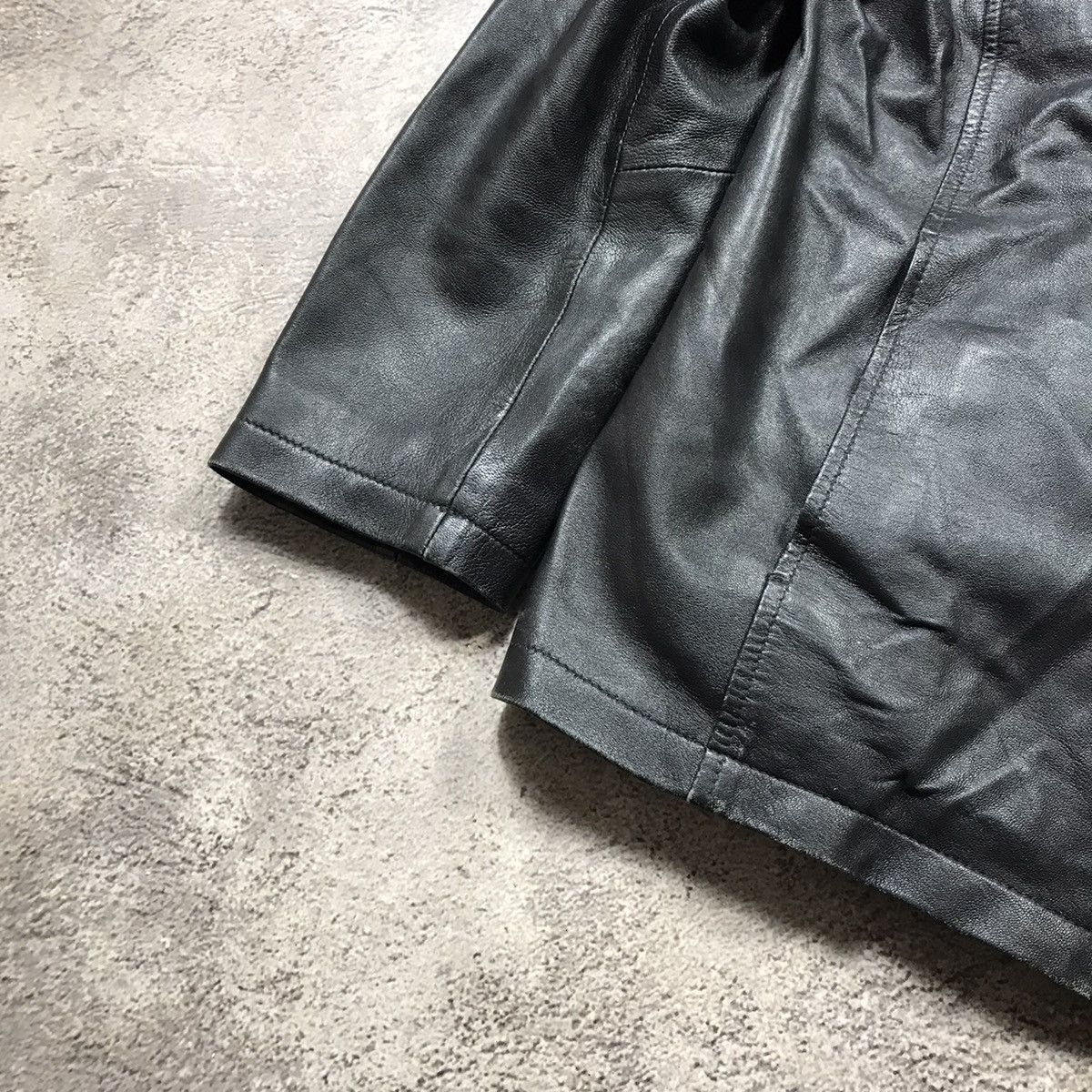 Vintage Vintage 90s Boundary Punk Leather Jacket Grunge Y2K Boxy M Size US M / EU 48-50 / 2 - 4 Thumbnail
