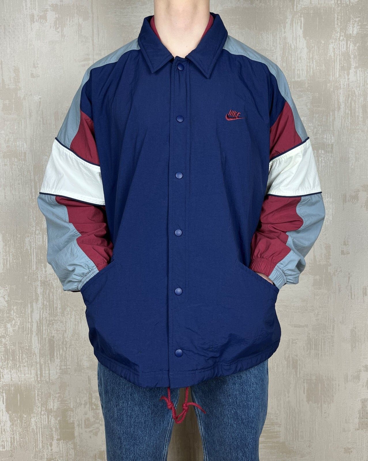 Nike 90's Nike Force Basketball Vintage Jacket Oversized Snap Size US XL / EU 56 / 4 - 7 Thumbnail