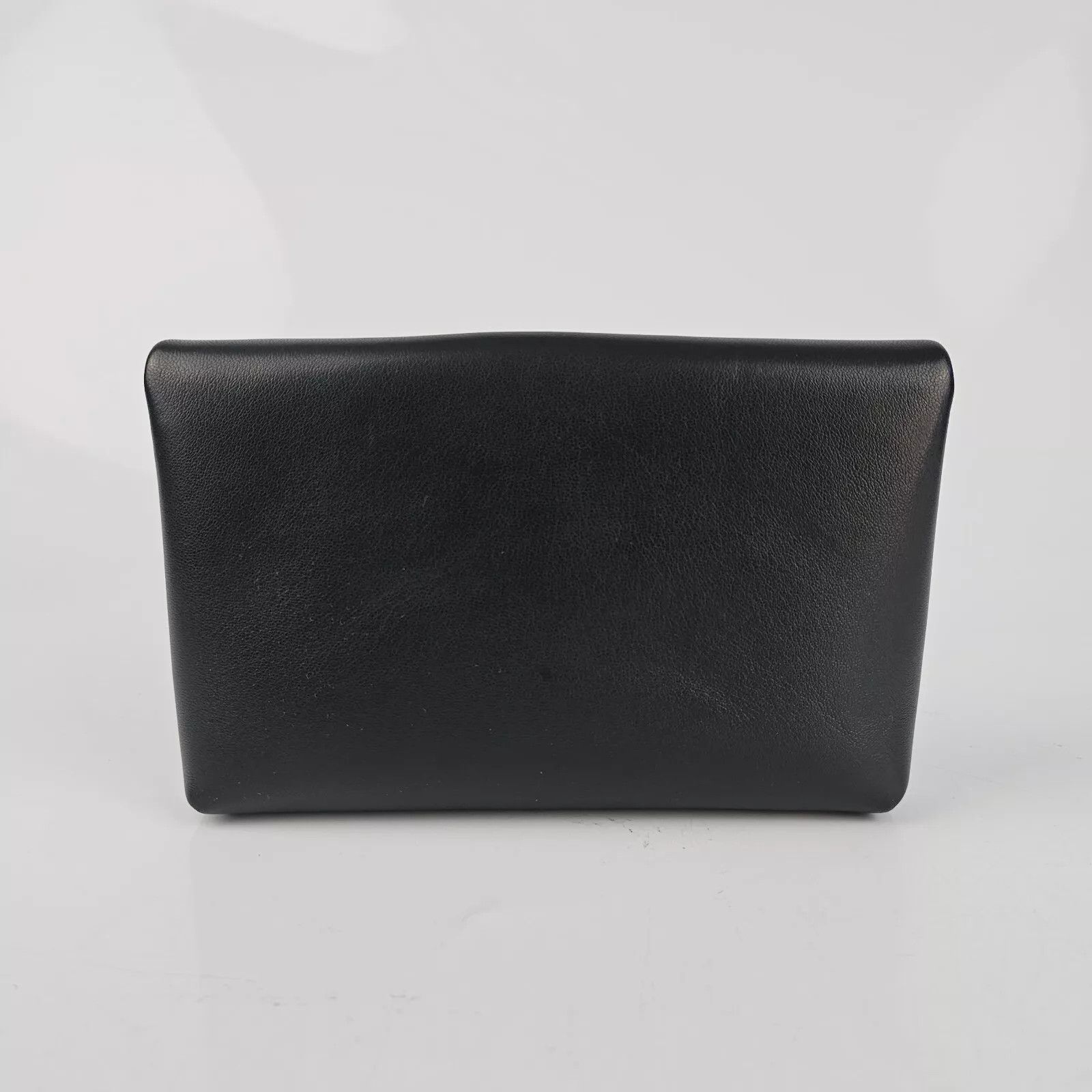Saint Laurent Paris YSL Cassandre Small Black Leather Envelope Pouch New Size ONE SIZE - 6 Thumbnail