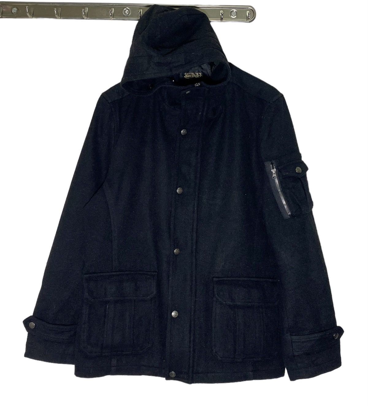 Von Dutch Rare Von Dutch Wool Jacket Zipper x Snap Button Hoodie Size US M / EU 48-50 / 2 - 1 Thumbnail