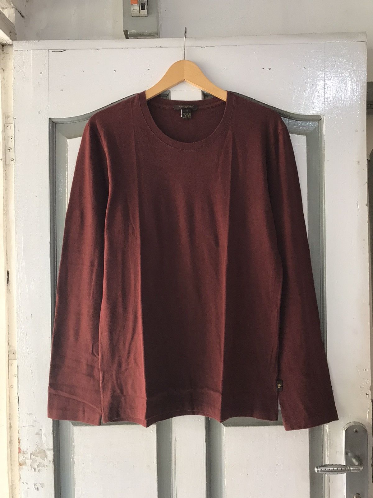 Louis Vuitton × Vintage Louis Vuitton Maroon Longsleeve Size US S / EU 44-46 / 1 - 1 Thumbnail